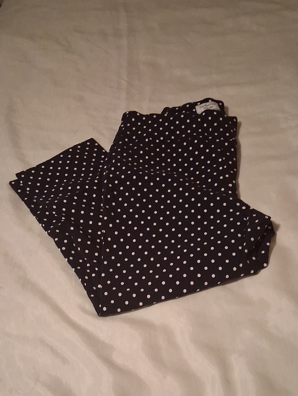 Charter Club Black White Polka Dots Pants